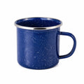 Emaillebecher 450 ml Blau aus emailliertem Stahl im Sprenkelstil